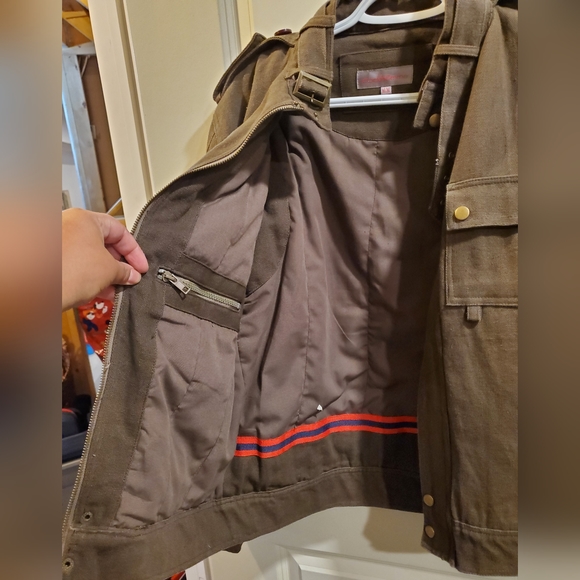 Men's Canvas Moto Jacket, size Medium - Picture 3 of 6
